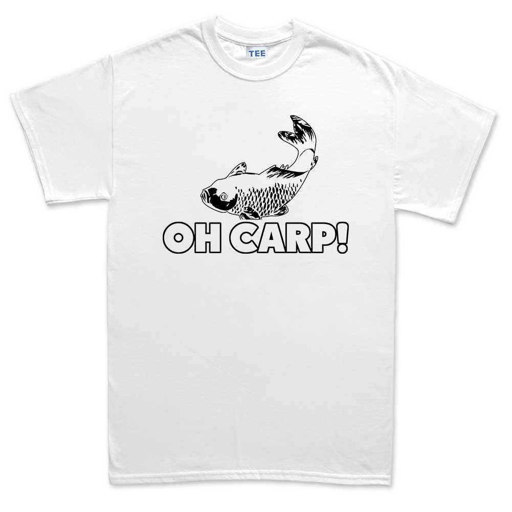 Mens Oh Cr*p Carp Funny Fishing Reel Bait T shirt (Tee)