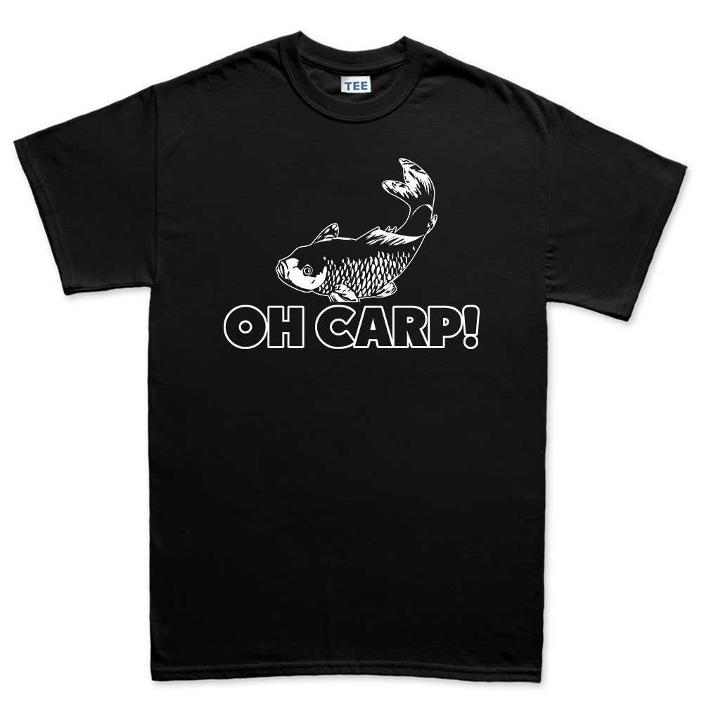 Mens Oh Cr*p Carp Funny Fishing Reel Bait T shirt (Tee)