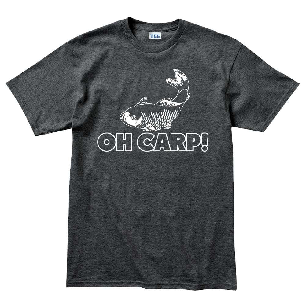 Mens Oh Cr*p Carp Funny Fishing Reel Bait T shirt (Tee)