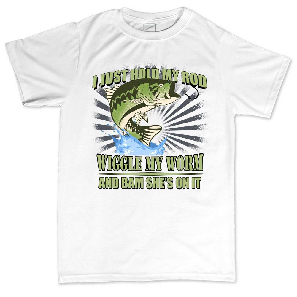 Funny Fishing T shirt, Dad Fishing Gifts, Mens Fishing Shirt, Funny Gift for Him, Funny Dad Shirt, Lake Life Shirt, I Hold My Rod T-shirt