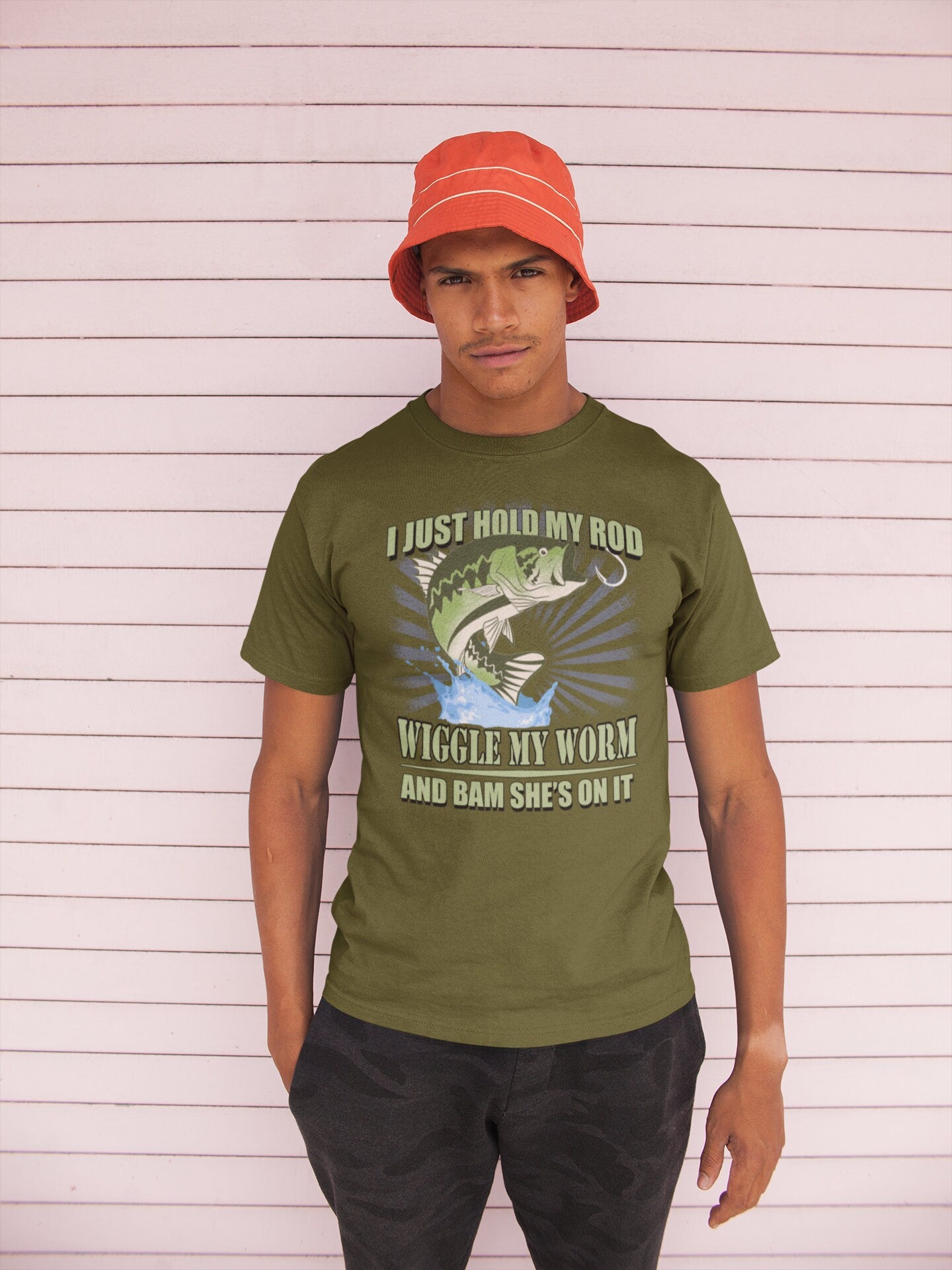 Funny Fishing T shirt, Dad Fishing Gifts, Mens Fishing Shirt, Funny Gift for Him, Funny Dad Shirt, Lake Life Shirt, I Hold My Rod T-shirt