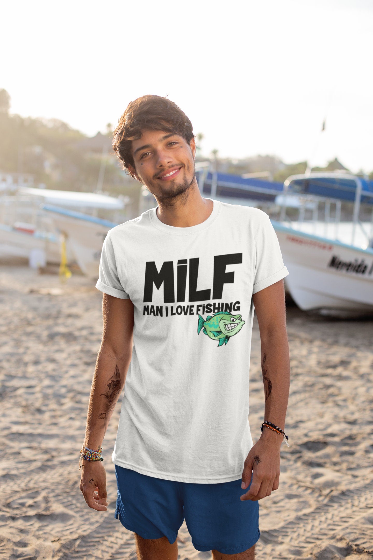 MILF Man I Love Fishing Funny Mens T-shirt