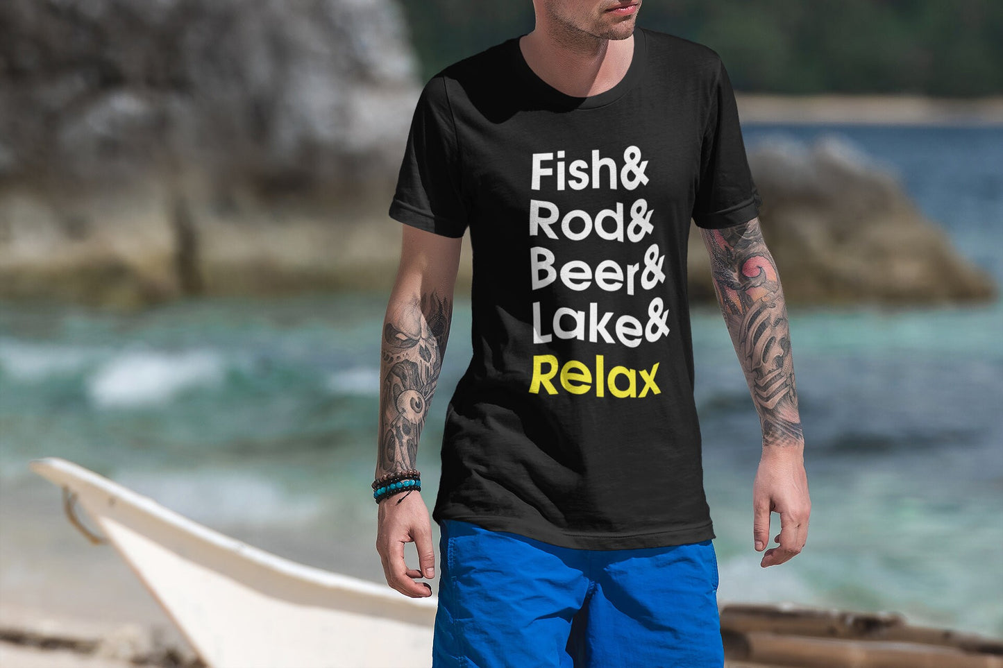 Fishing Rod Tackle Angler Bait Running T-shirt