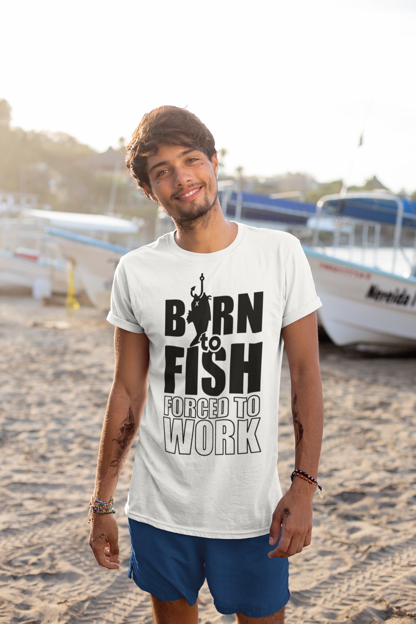 Born to Fish Men's Funny T-shirt