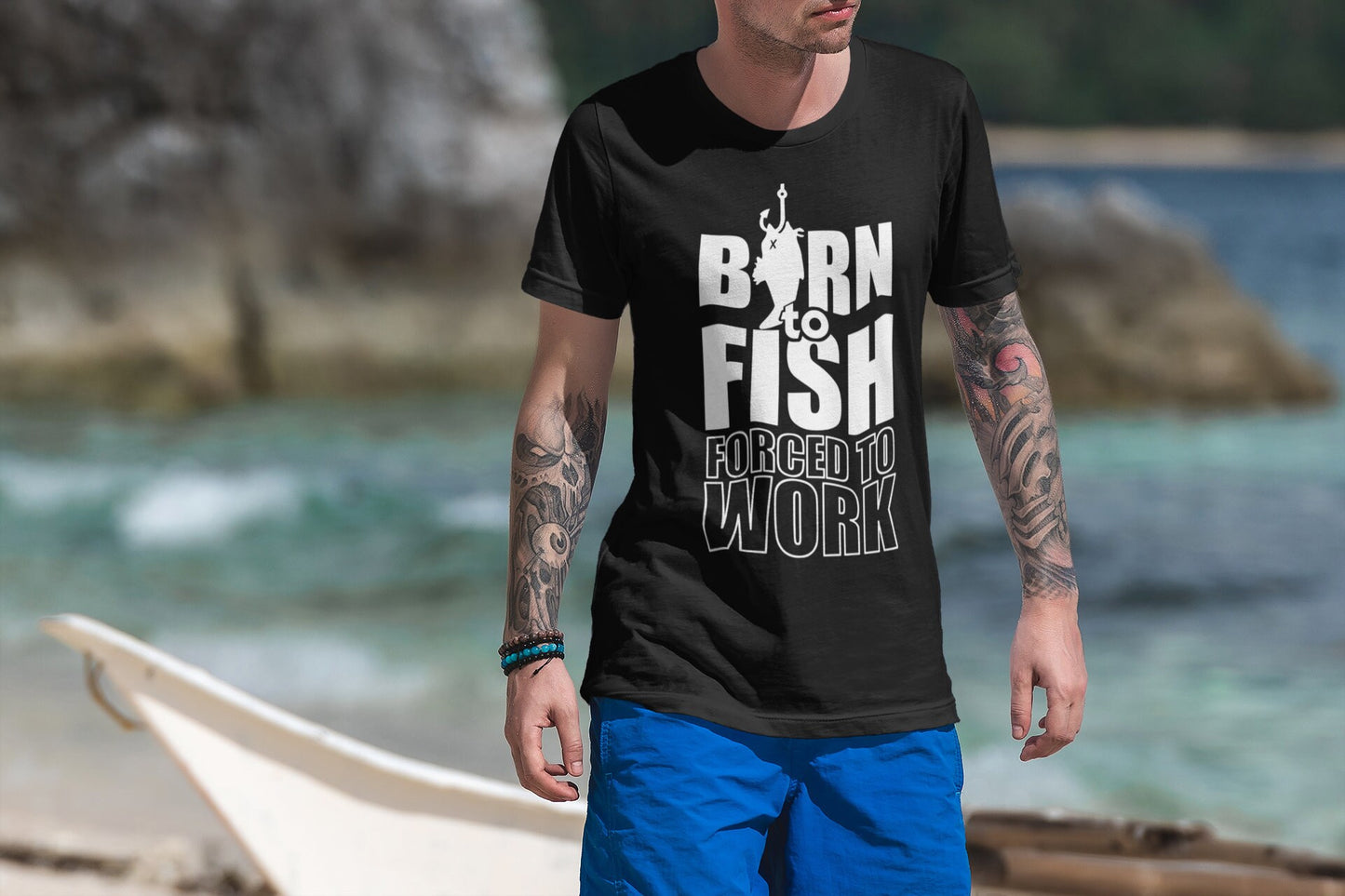 Born to Fish Men's Funny T-shirt