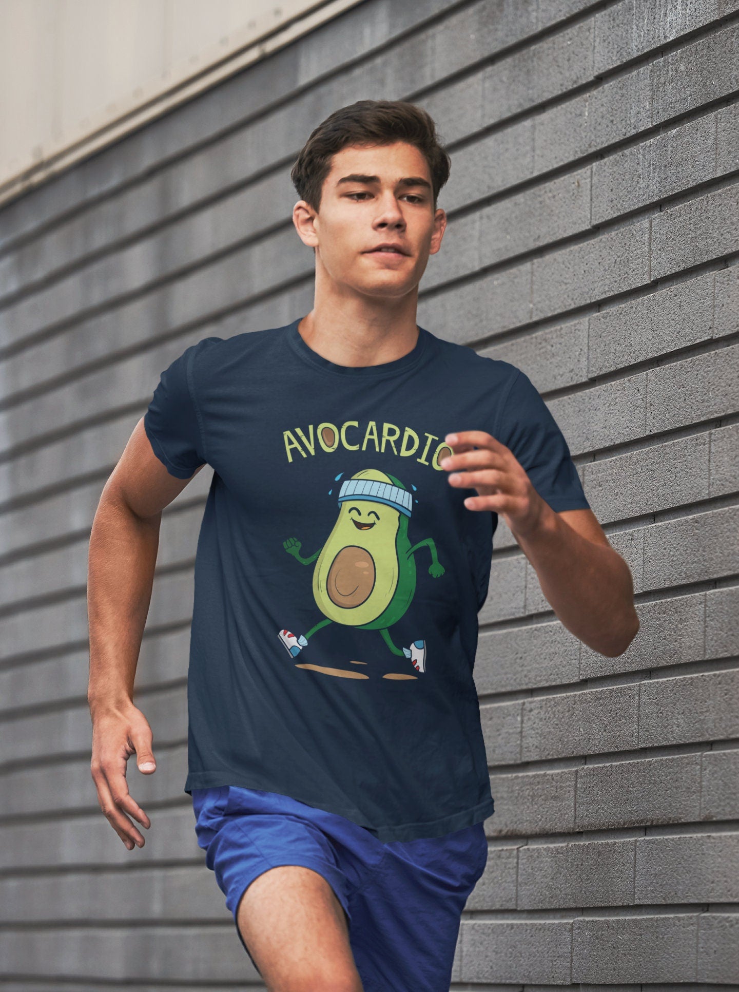 Avocardio Fitness Funny T Shirts for Men - Comfortable Novelty Gifts for Guys - Crazy Gym Graphic Tees - Fun Workout Apparel