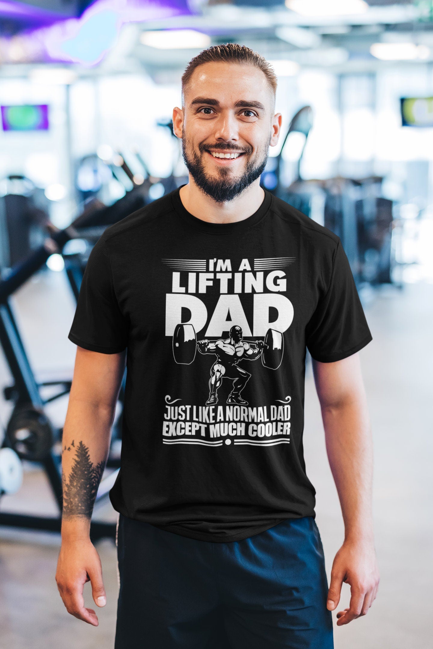 Customized Perfection I'm A Lifting Dad Funny T Shirts for Men - Comfortable Gifts for Guys - Crazy Gym Tees, Workout Apparel