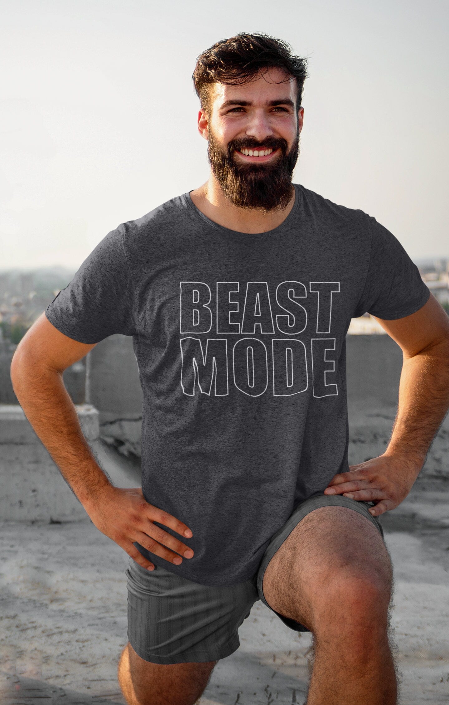 Beast Mode Fitness Graphic Tees for Men - Novelty Gym Shirt - Workout Gym Graphic T Shirt - Motivational Gifts, Gym Lovers