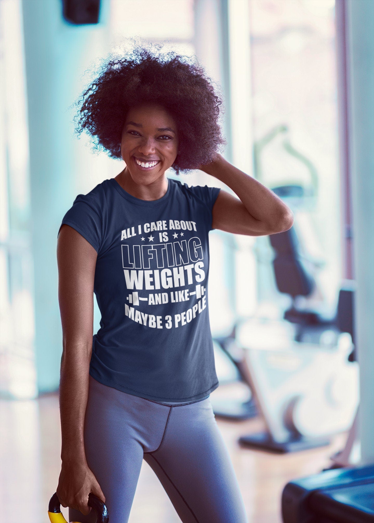 All I Care About Lifting Weights Fitness Funny T Shirts for Women - Comfortable Gifts - Crazy Gym Tees - Workout Apparel