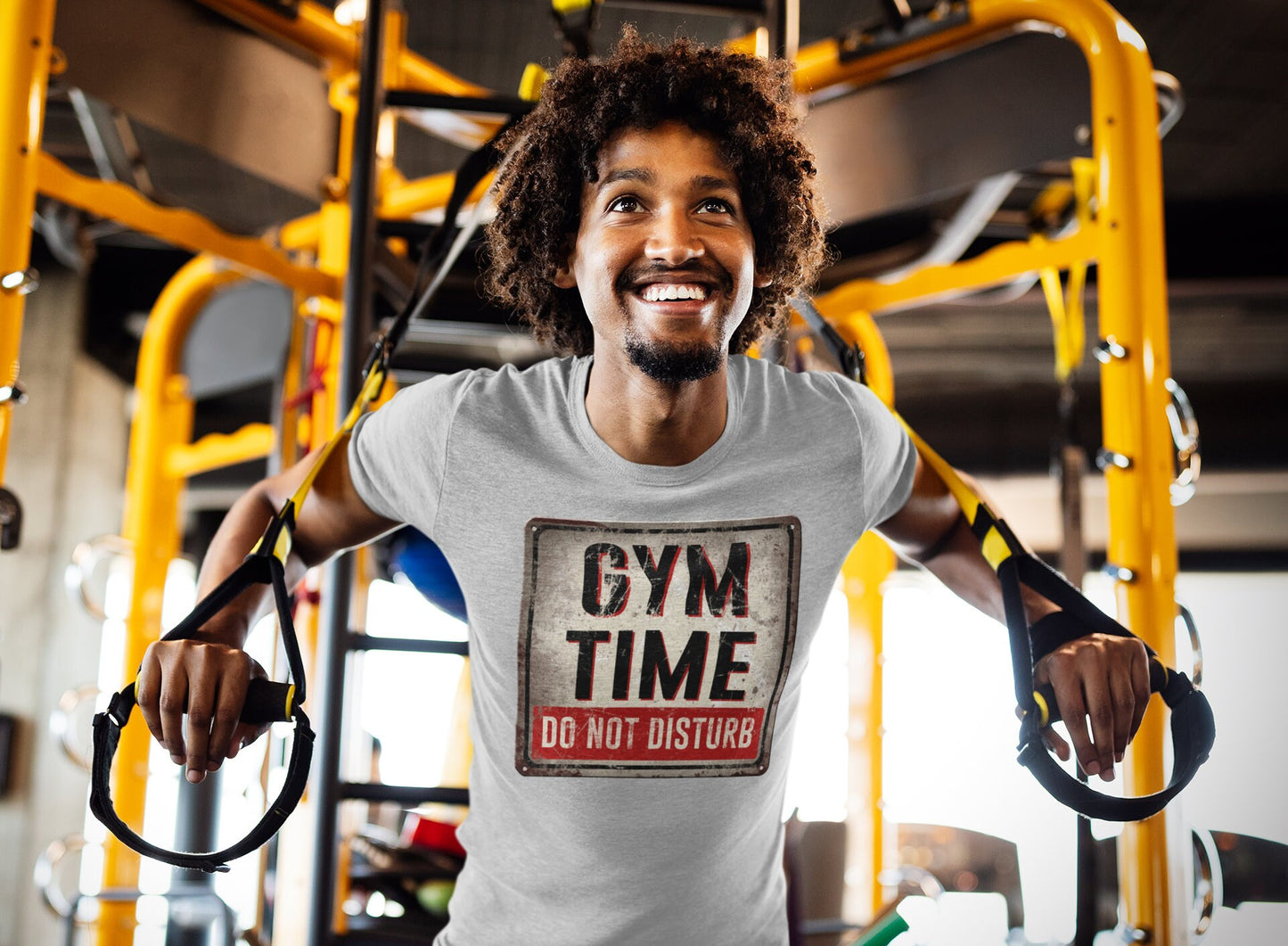 Gym Time Do Not Disturb Fitness Funny T Shirts for Men - Comfortable Novelty Gifts - Crazy Gym Graphic Tees - Workout Apparel