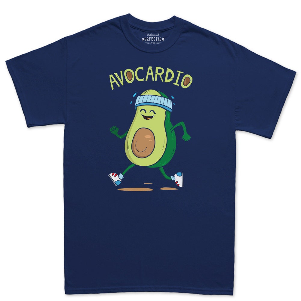 Avocardio Fitness Funny T Shirts for Men - Comfortable Novelty Gifts for Guys - Crazy Gym Graphic Tees - Fun Workout Apparel