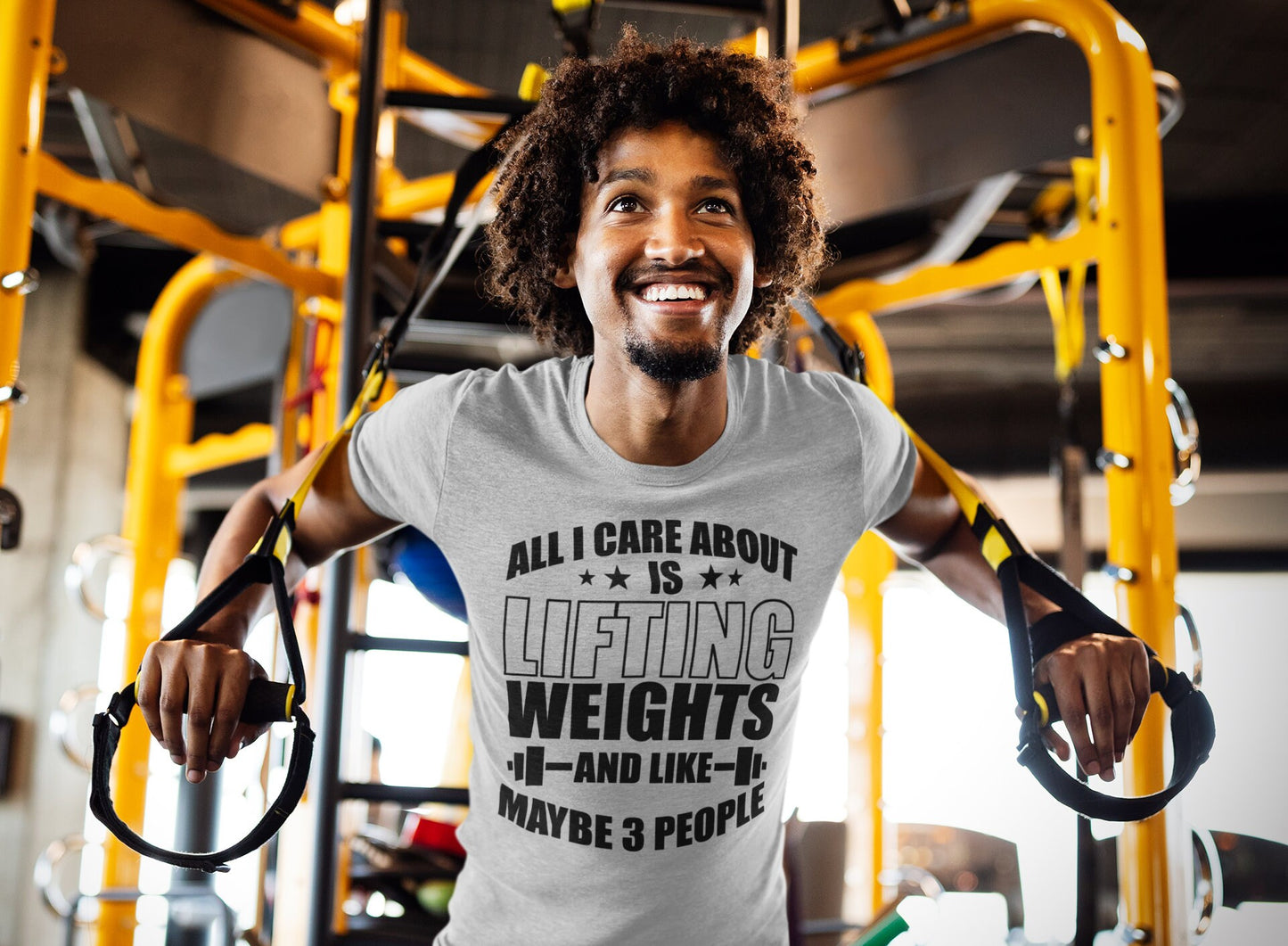 All I Care About Lifting Weights Fitness Funny T Shirts for Men - Comfortable Gifts - Crazy Gym Tees - Workout Apparel