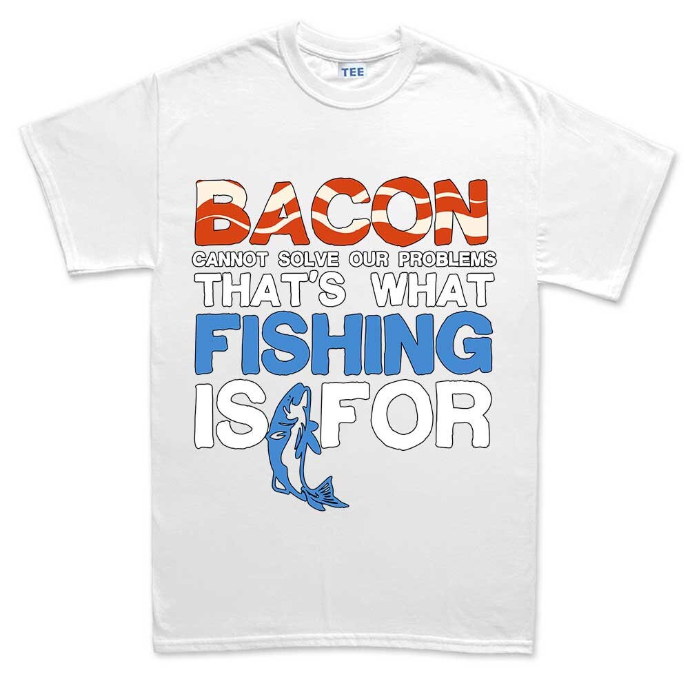 Mens Bacon Fishing Bait Running Carp Worms T shirt (Tee)
