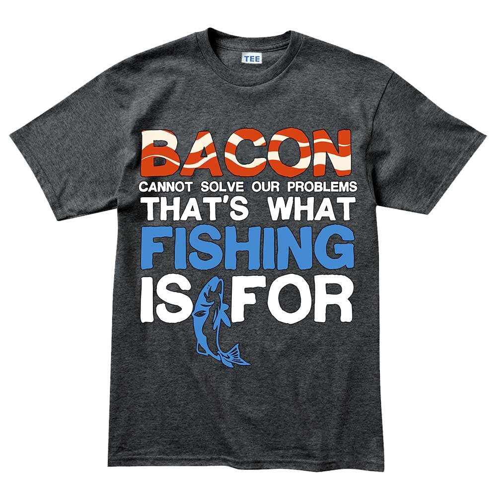 Mens Bacon Fishing Bait Running Carp Worms T shirt (Tee)