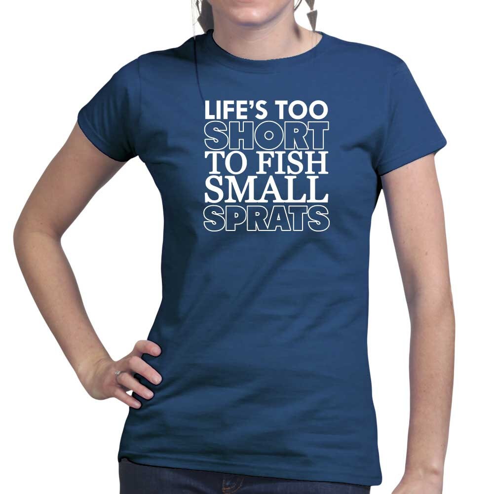 Womens Sprats Fishing Fisherman Bait Ladies T shirt (Tee, Top)