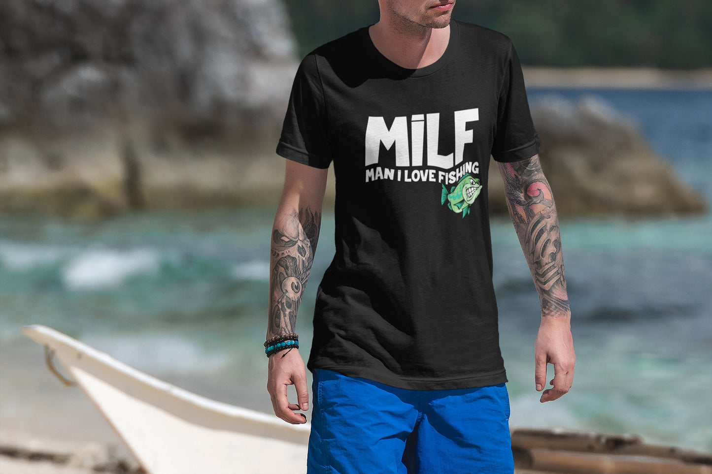 MILF Man I Love Fishing Funny Mens T-shirt