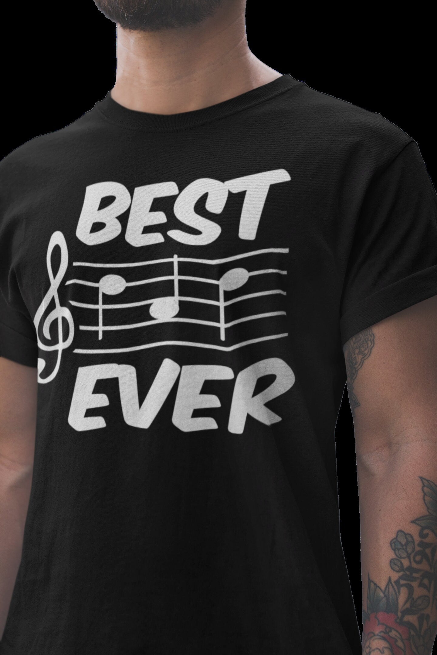 Gifts for Dad Funny Shirt, Father's Day Shirt, Funny Music Teacher Gifts T Shirts, Music Lover Gift, Best Ever Funny Music Themed T-Shirt