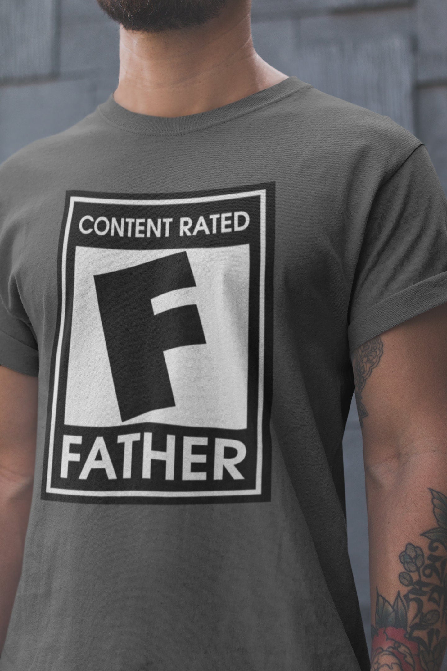 Funny Gifts for Dad, Funny Dad Shirt, Funny Father Day T-Shirt, Stepdad Fathers Day Gift, Dad Birthday Gift for Men, F Rated Dad Shirt