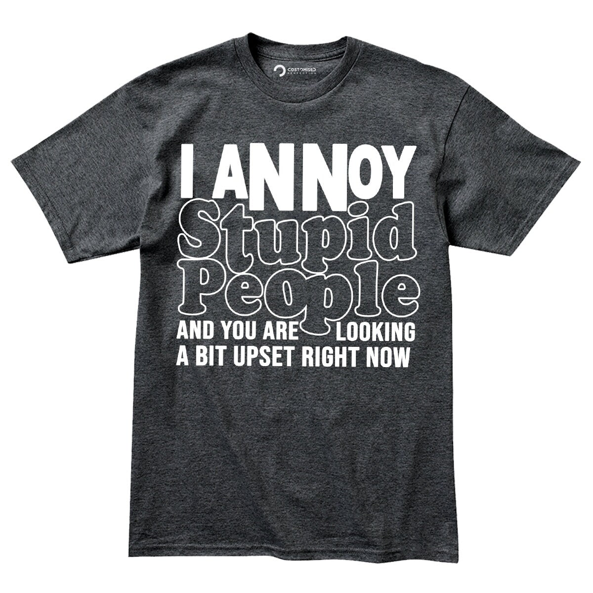 Funny Saying Mens T-Shirt, Funny Birthday Gift Shirt for Men, Sarcastic Mens T-Shirt Gift for Fathers Day, I Annoy Stupid People Shirt