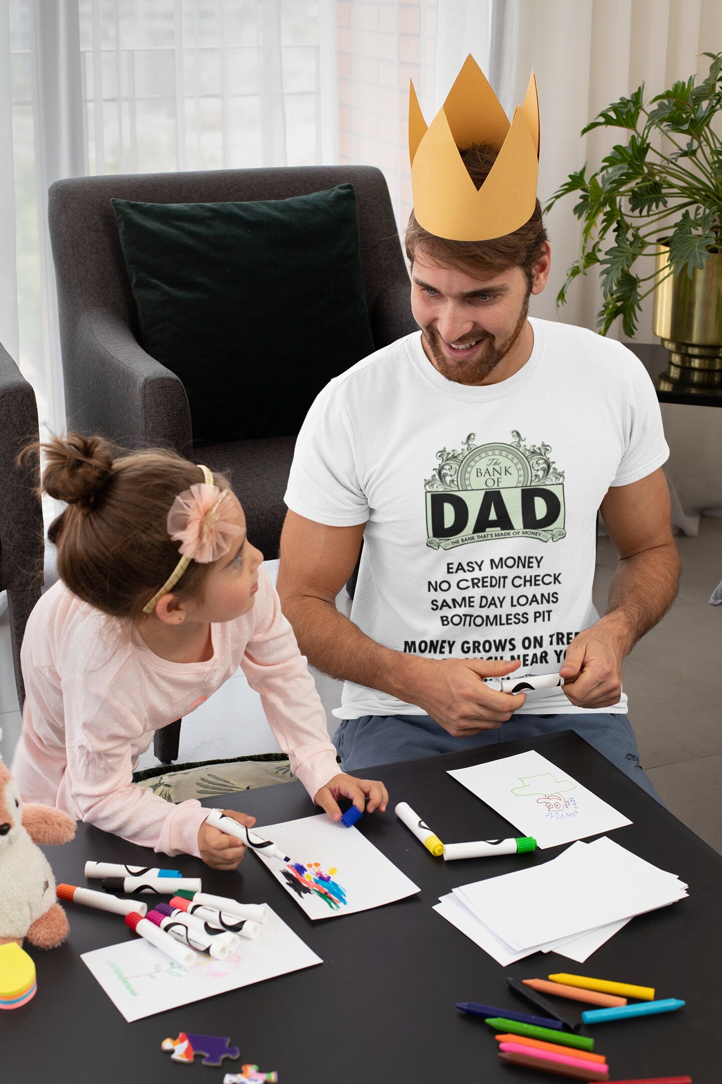 Fathers Day T-shirt, Father's Day Gifts, Funny Dad Shirt for Mens, First Fathers Day T-Shirt, Dad Holiday Gift Shirt, The Bank of Dad Shirt