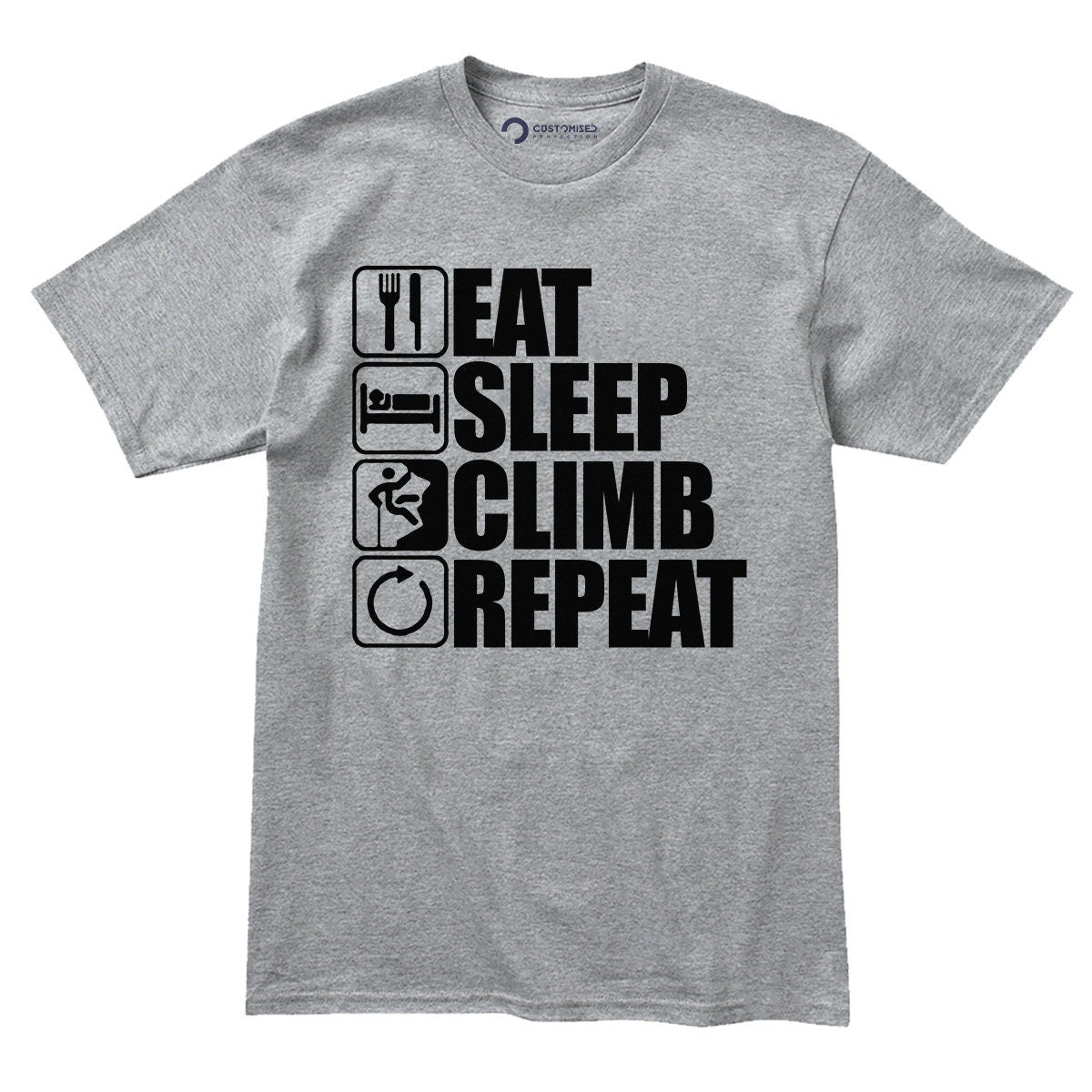 Rock Climbing Mens T-shirt, Rock Climbing Gift Shirt, Funny Shirt Adventure Gift Idea, Climber Lover Gift, Eat Sleep Climber Shirt