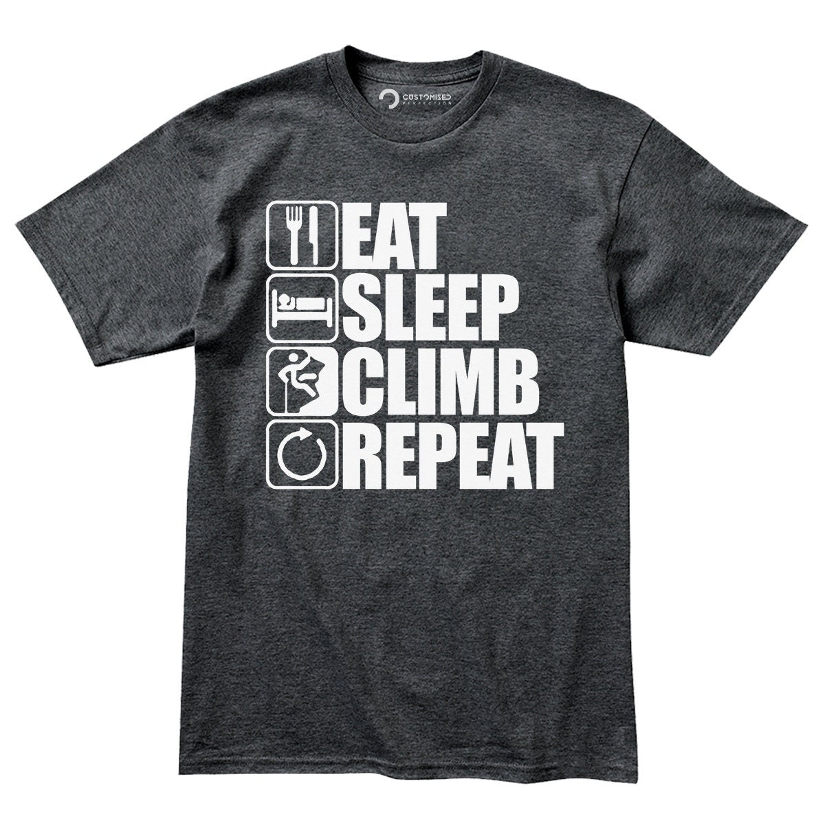 Rock Climbing Mens T-shirt, Rock Climbing Gift Shirt, Funny Shirt Adventure Gift Idea, Climber Lover Gift, Eat Sleep Climber Shirt