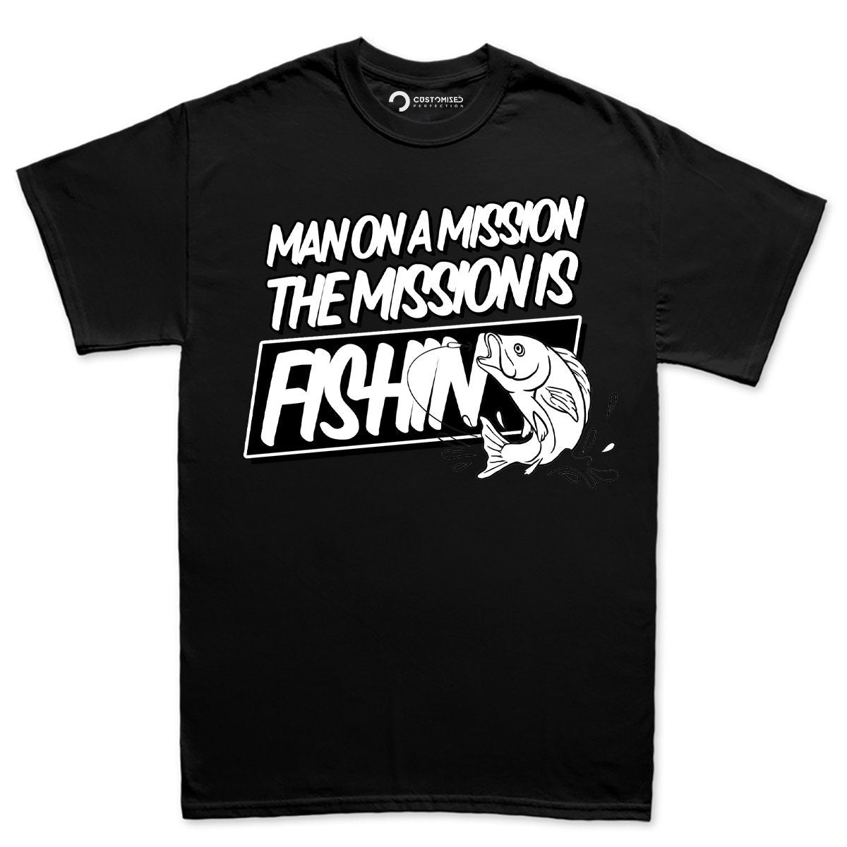 Fishing Men T-Shirt, Funny Fishing Gift Shirt, Fishing Dad Shirt, Grandpa Fishing Gift, Fathers Day Fishing Shirt, Man On A Mission Shirt