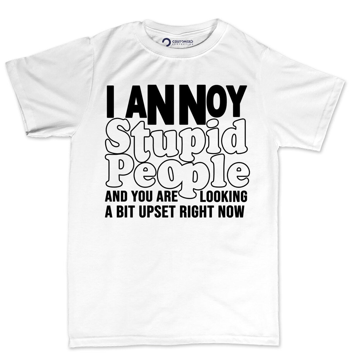 Funny Saying Mens T-Shirt, Funny Birthday Gift Shirt for Men, Sarcastic Mens T-Shirt Gift for Fathers Day, I Annoy Stupid People Shirt