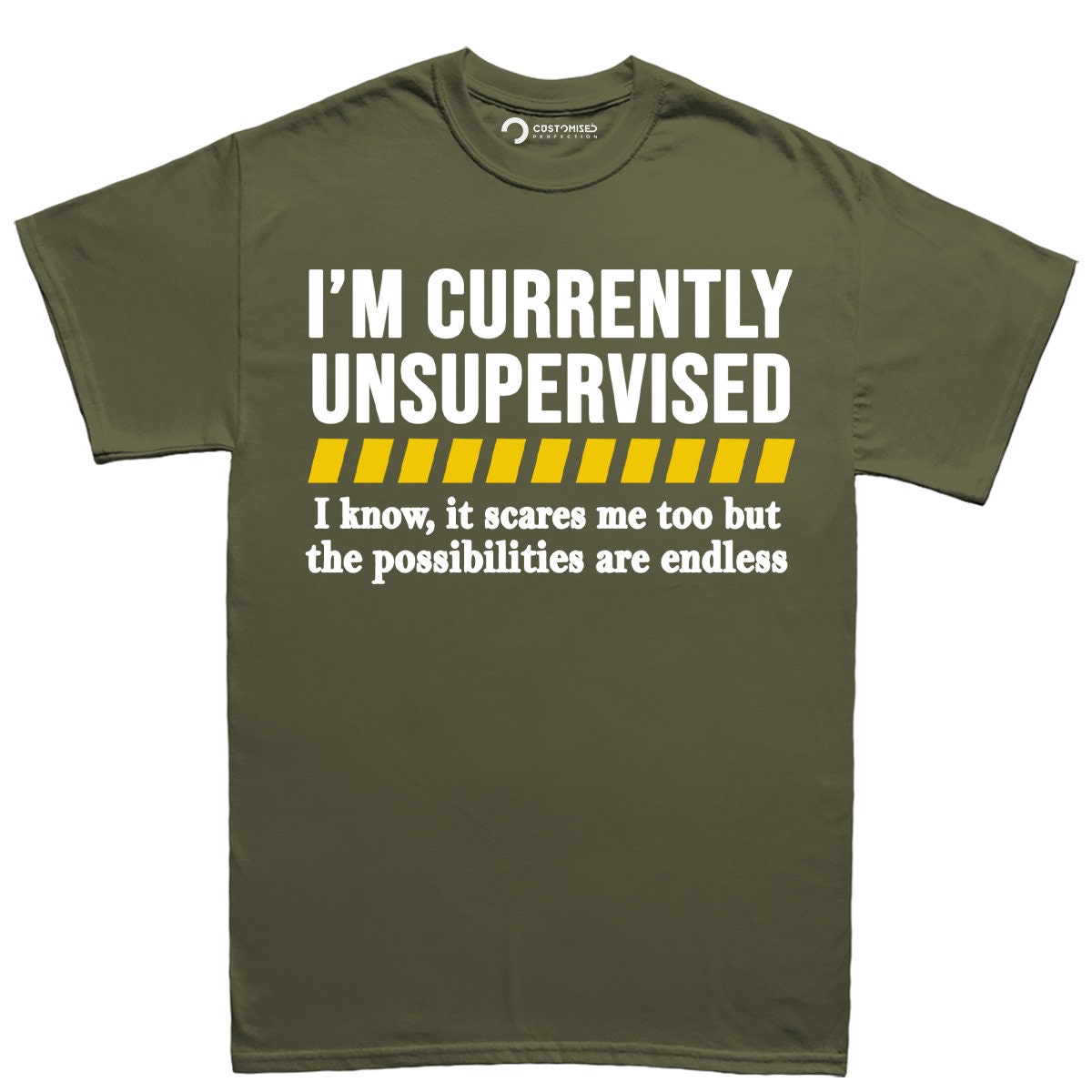 Funny T Shirt, Funny Shirts for Men, Funny Saying Mens Shirt, Sarcastic Dad Shirt, Fathers Day T Shirt, Currently Unsupervised Mens T-shirt