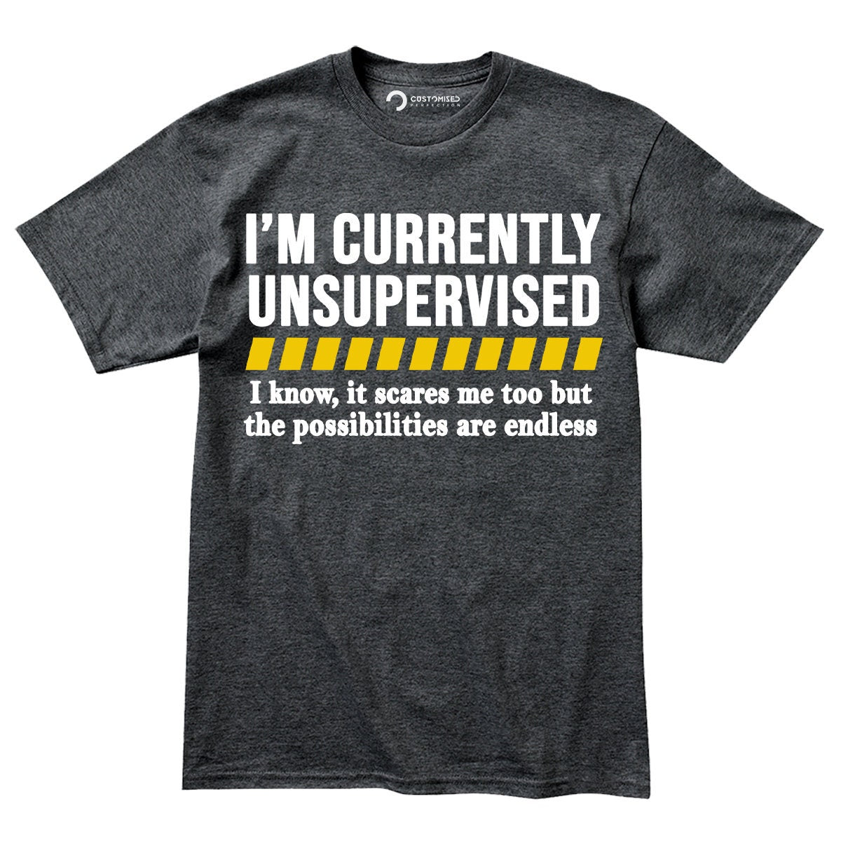 Funny T Shirt, Funny Shirts for Men, Funny Saying Mens Shirt, Sarcastic Dad Shirt, Fathers Day T Shirt, Currently Unsupervised Mens T-shirt