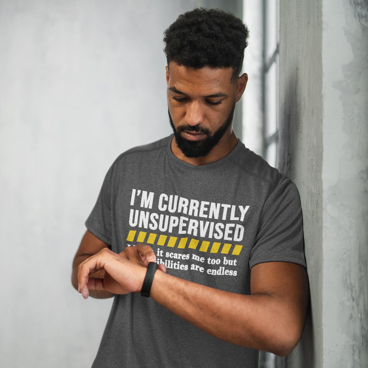 Funny T Shirt, Funny Shirts for Men, Funny Saying Mens Shirt, Sarcastic Dad Shirt, Fathers Day T Shirt, Currently Unsupervised Mens T-shirt