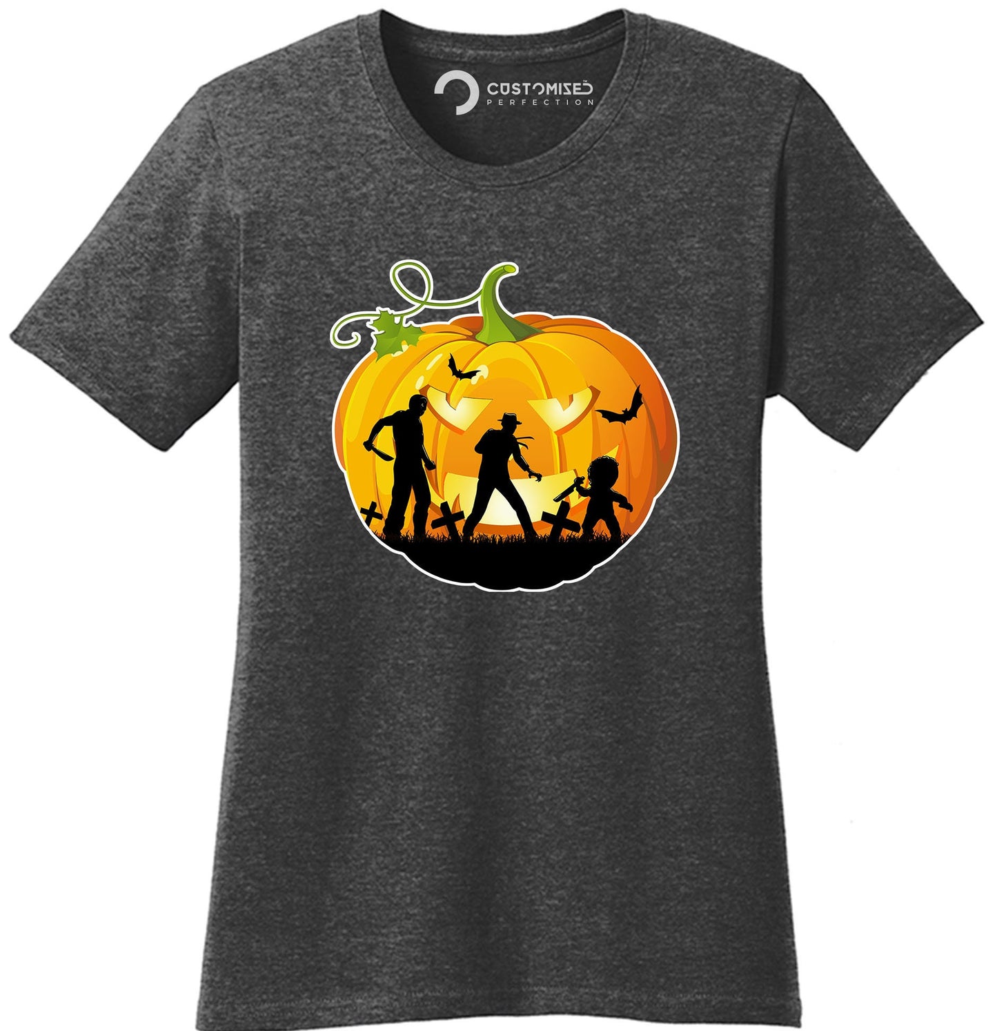 Halloween Shirt, Freddy Chucky Jason Mask, Halloween Costumes Mom Shirt, Funny Fall Pumpkin Shirt, Halloween Shirt Gifts, T shirt for Women