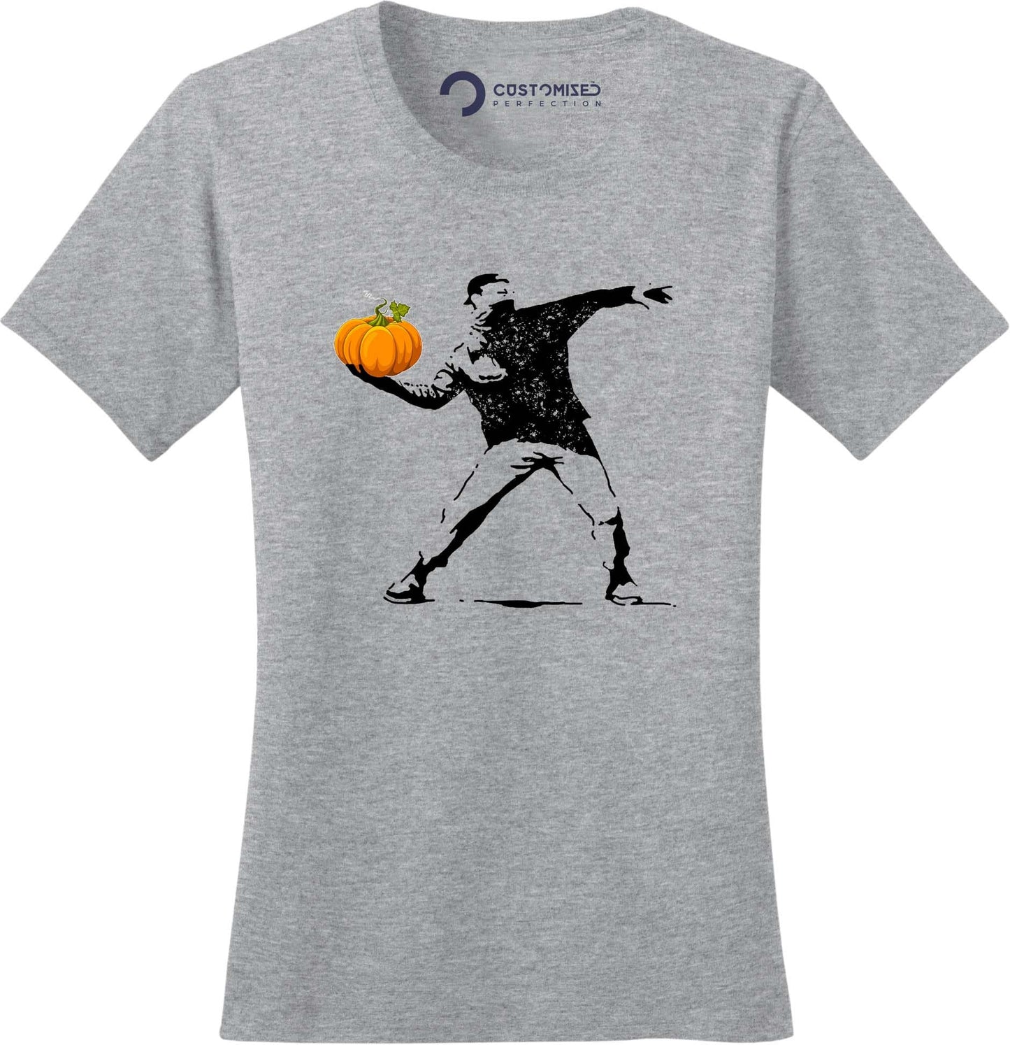 Halloween Womens T shirt, Funny Halloween Shirt, Halloween Fall Shirt, Halloween Pumpkin Shirt, Fall Shirt for Women, Banksy Ladies Shirt