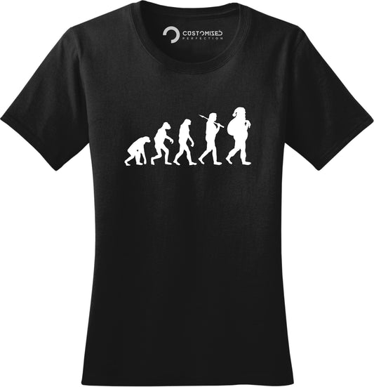 Funny Santa Shirt for Women, Funny Santa Claus Family Shirts, Funny Christmas Shirt, Funny Holiday Shirt, Evolution Of Santa Ladies Shirt