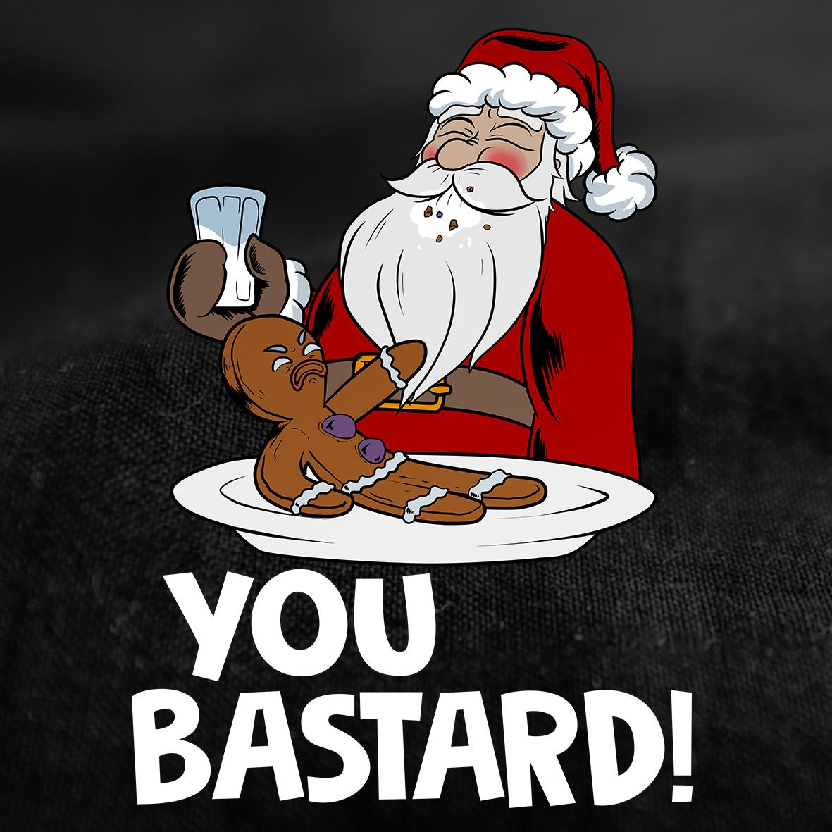 Funny Santa Claus Shirt for Men, Funny Santa Gingerbread Shirt, Funny Gifts T shirt, Xmas Family Shirt, You Bastard Gingerbread Man Shirt