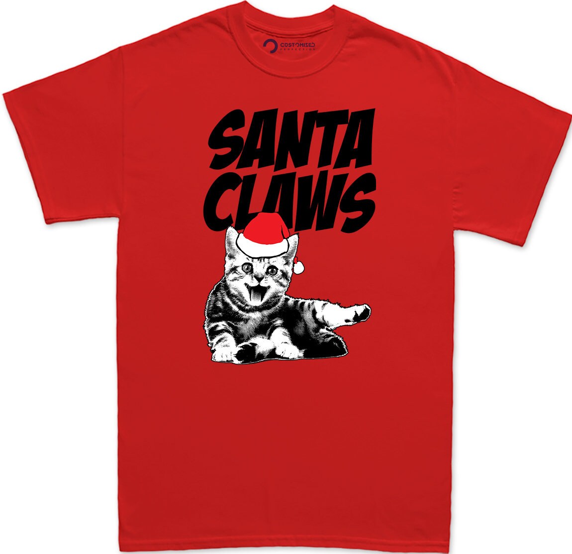 Funny Christmas T shirt for Men, Funny Cat Owner Shirt, Cat Lovers Shirt, Family Christmas T shirt, Funny Cat Shirt, Santa Claws Cat Shirt