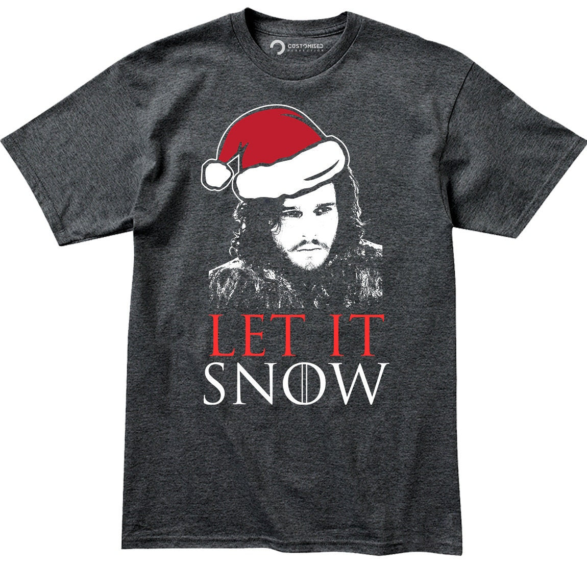 Let It Snow Christmas Shirt, Funny Christmas Holiday Shirt, Let it Snow Sign T shirt, Family Christmas Gift Shirt, Jon Snow Men's T Shirt
