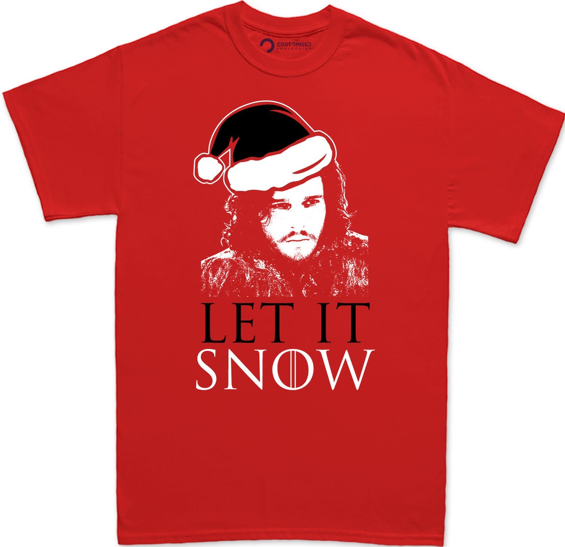 Let It Snow Christmas Shirt, Funny Christmas Holiday Shirt, Let it Snow Sign T shirt, Family Christmas Gift Shirt, Jon Snow Men's T Shirt