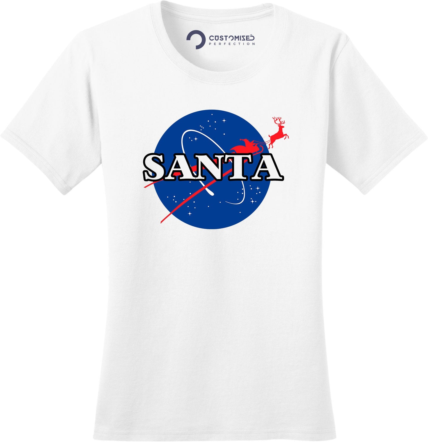 Christmas Funny Shirt for Women, Funny Santa Shirt, Xmas Family T shirt, Funny Shirt Gift, Christmas Santa Shirt, Santa Space Ladies Shirt