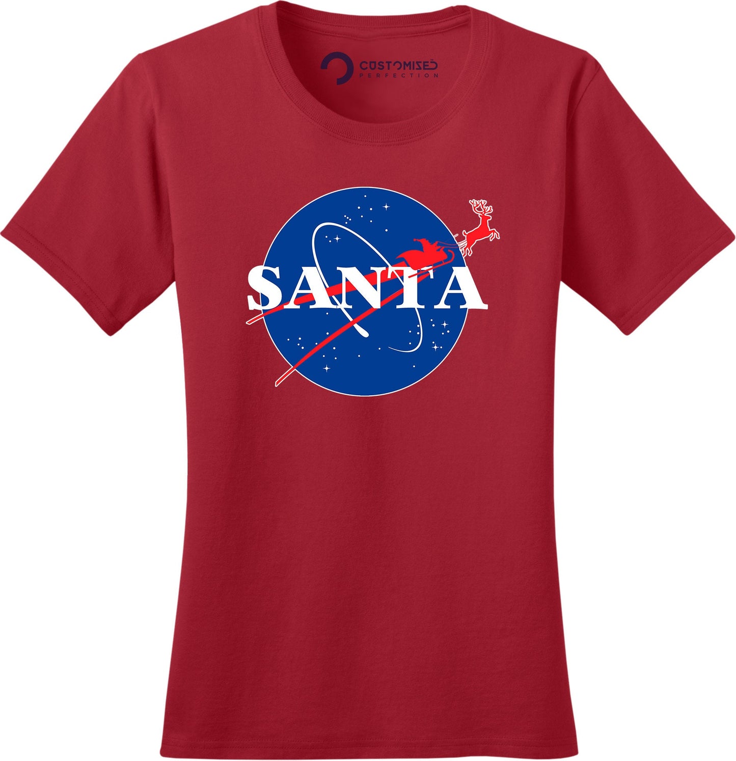 Christmas Funny Shirt for Women, Funny Santa Shirt, Xmas Family T shirt, Funny Shirt Gift, Christmas Santa Shirt, Santa Space Ladies Shirt