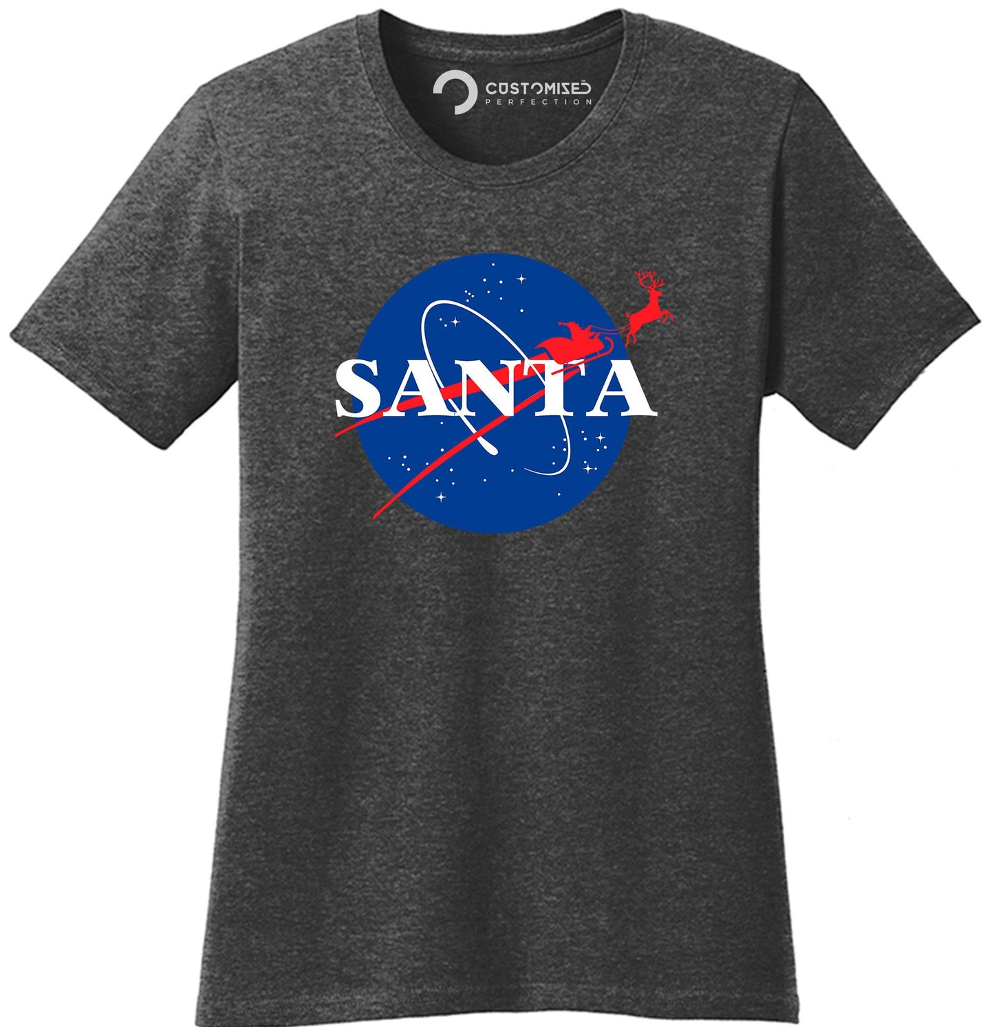 Christmas Funny Shirt for Women, Funny Santa Shirt, Xmas Family T shirt, Funny Shirt Gift, Christmas Santa Shirt, Santa Space Ladies Shirt