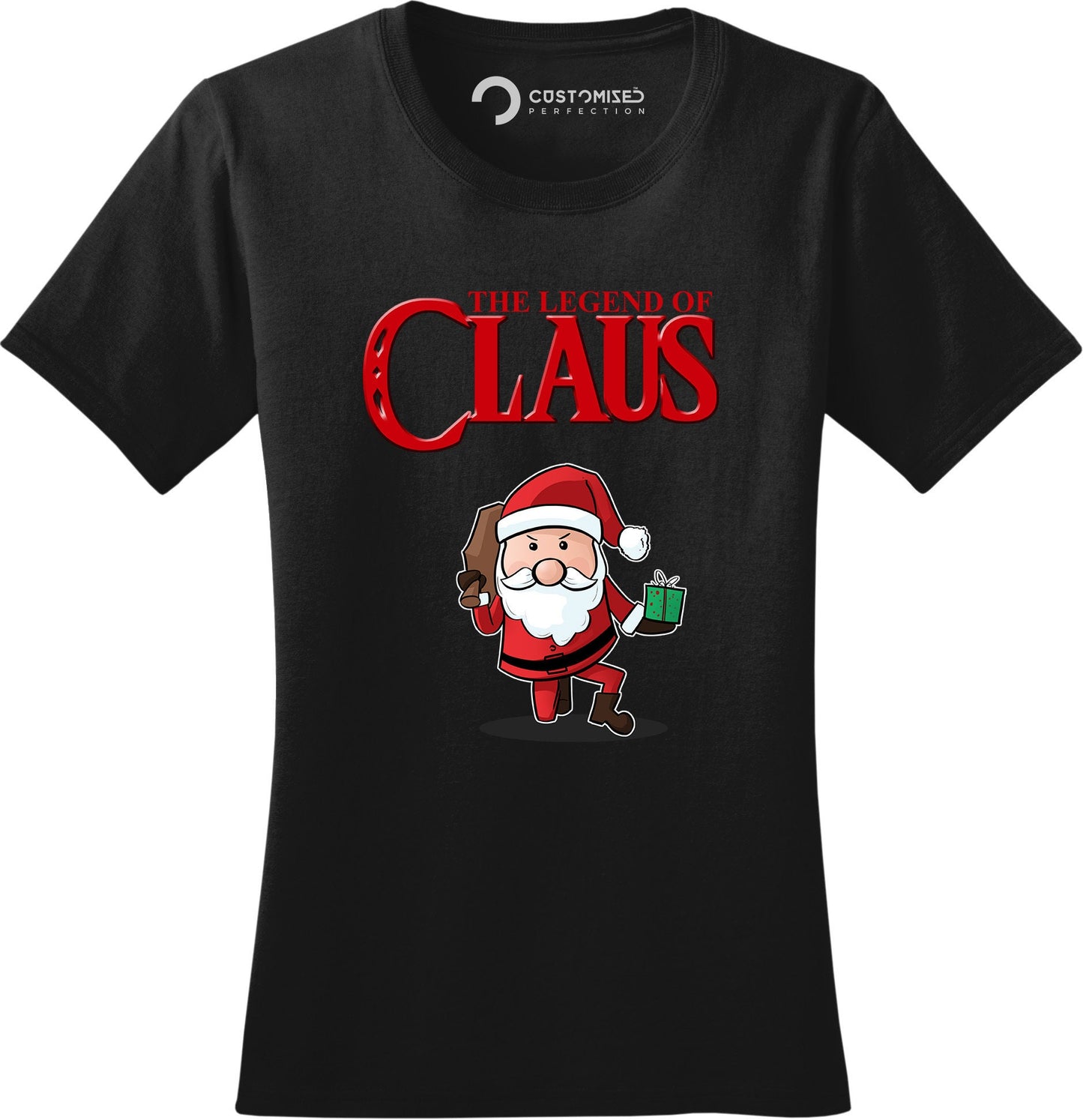 Funny Santa Christmas Shirt for Women, Funny Christmas Gift for Her, Funny Santa Shirt, Holiday Family Shirt, Legend of Claus Ladies Shirt