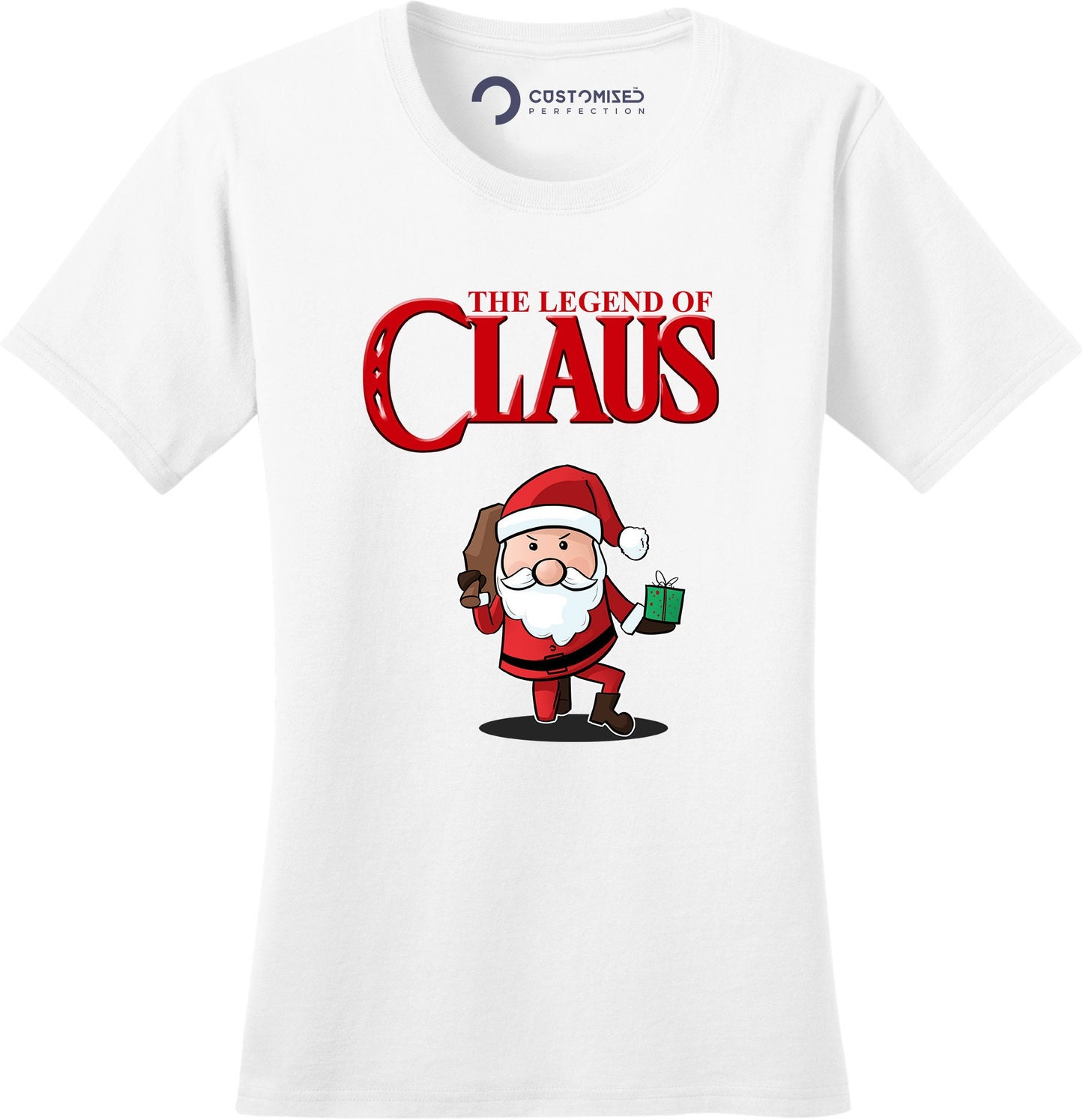 Funny Santa Christmas Shirt for Women, Funny Christmas Gift for Her, Funny Santa Shirt, Holiday Family Shirt, Legend of Claus Ladies Shirt