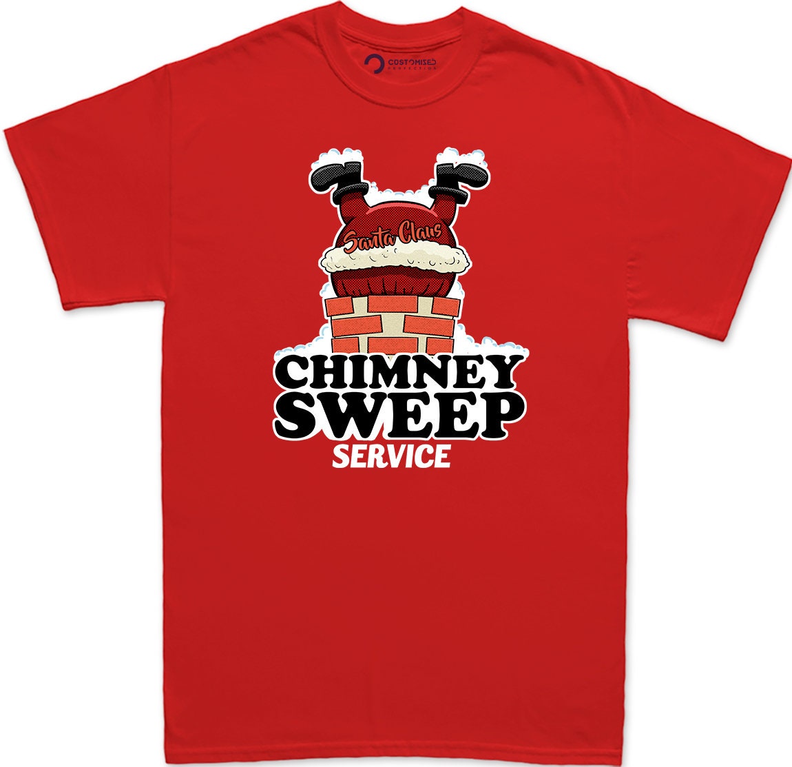 Funny Santa Shirt for Men, Funny Santa Christmas Shirt, Funny Christmas Gift, Xmas Holiday Shirt, Chimney Sweep Service Santa Mens Shirt