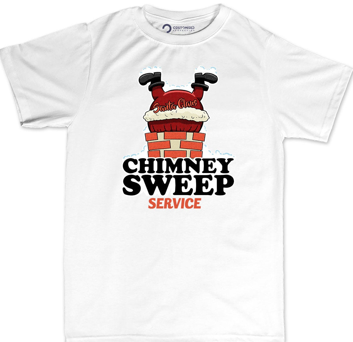 Funny Santa Shirt for Men, Funny Santa Christmas Shirt, Funny Christmas Gift, Xmas Holiday Shirt, Chimney Sweep Service Santa Mens Shirt