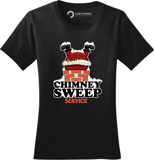 Funny Santa Shirt for Her, Funny Santa Christmas Shirt, Funny Christmas Gift, Funny Holiday Shirt, Chimney Sweep Service Santa Ladies Shirt