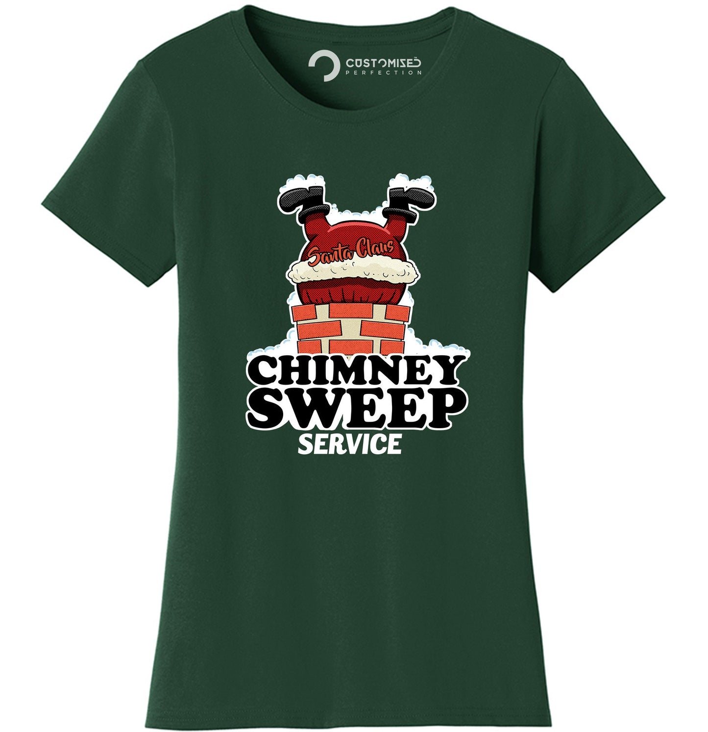 Funny Santa Shirt for Her, Funny Santa Christmas Shirt, Funny Christmas Gift, Funny Holiday Shirt, Chimney Sweep Service Santa Ladies Shirt