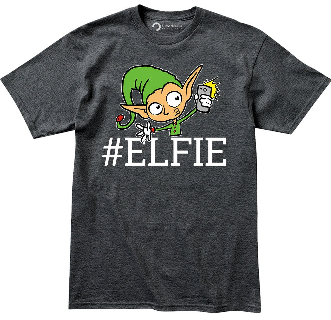 Funny Elf Shirt for Men, Funny Christmas Shirt, Christmas Elf Shirt, Xmas Holiday Shirt, Christmas Gift Shirt, Elf Santa Selfie Mens T Shirt