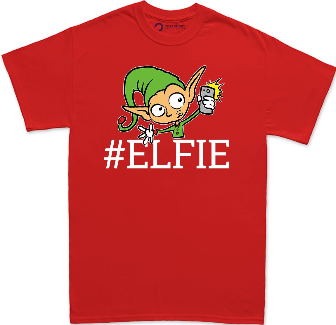 Funny Elf Shirt for Men, Funny Christmas Shirt, Christmas Elf Shirt, Xmas Holiday Shirt, Christmas Gift Shirt, Elf Santa Selfie Mens T Shirt