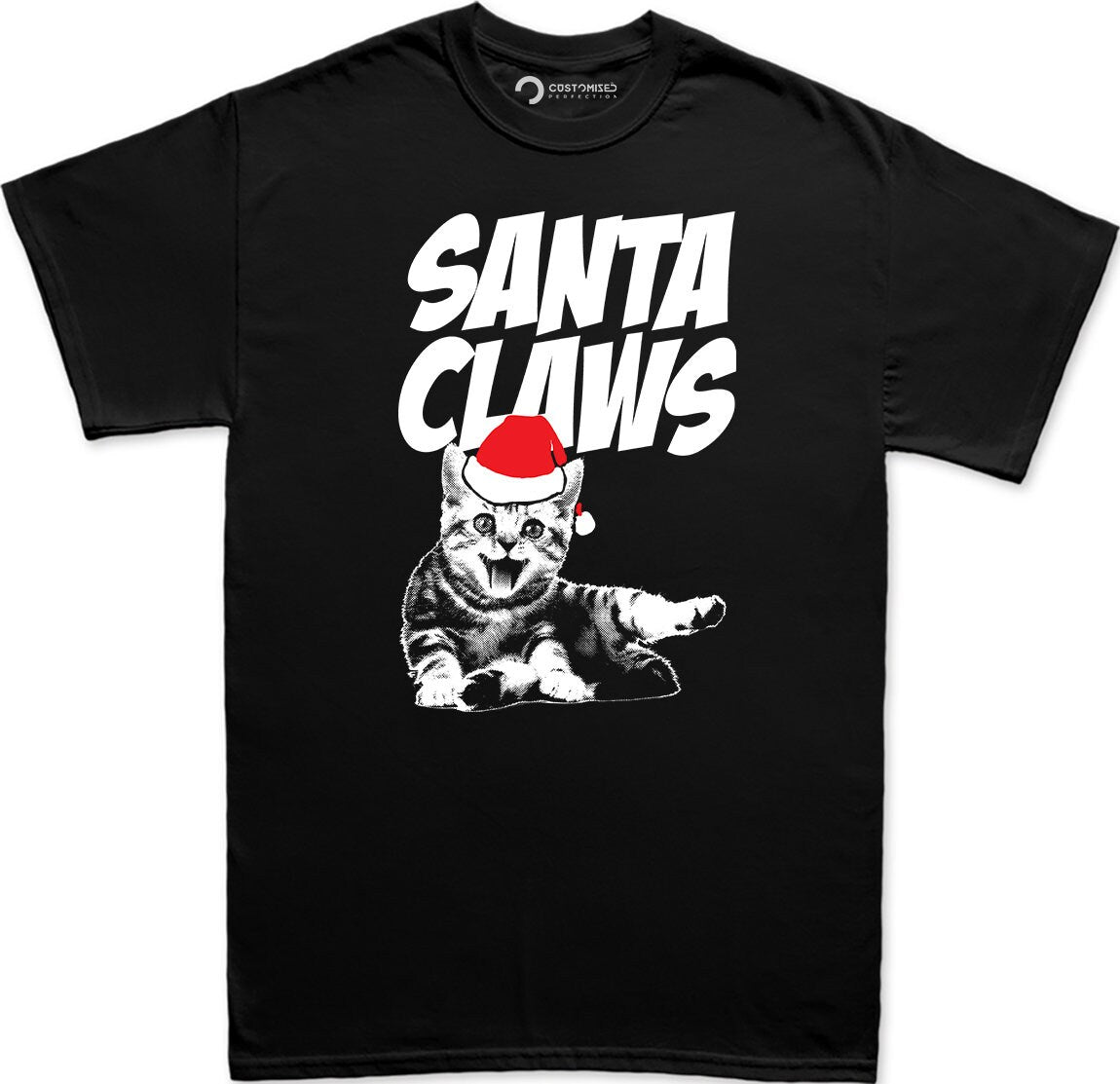 Funny Christmas T shirt for Men, Funny Cat Owner Shirt, Cat Lovers Shirt, Family Christmas T shirt, Funny Cat Shirt, Santa Claws Cat Shirt